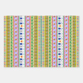 Weihnachtsmotif Muster Geschenkpapier Set (Vorderseite 3)