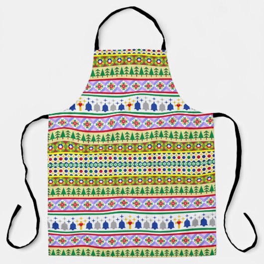 Weihnachtsmotif Muster Schürze (Vorderseite)