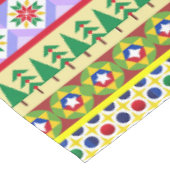 Weihnachtsmotif Muster Tischdecke (Schrägansicht)