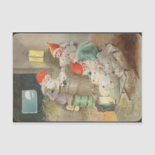 Weihnachtsmotif von Jenny Nystrom Seidenpapier (Vorderseite)