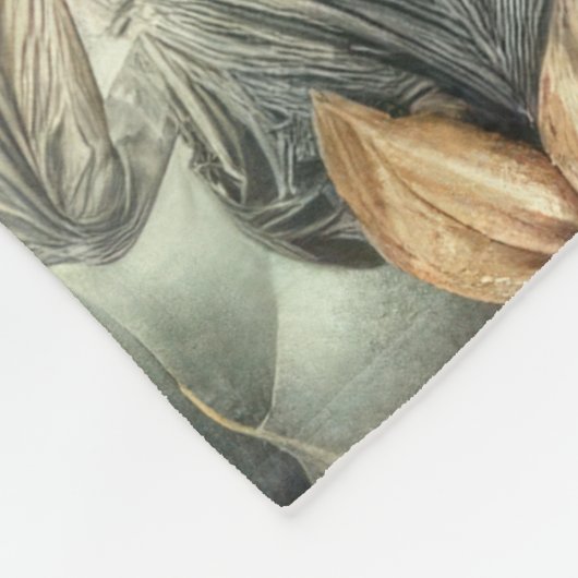 Weihnachtsmotif Weihnachtsfest Gold Fleecedecke (Ecke)