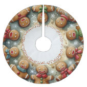 Weihnachtsmotif Weihnachtsmann Gingerbrei Männer Polyester Weihnachtsbaumdecke (Vorderseite)