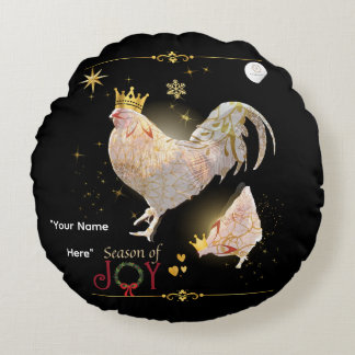Weihnachtsmotiv Boganhues Druck Rundes Kissen