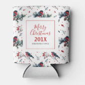 Weihnachtsmotiv & Holly-Muster Dosenkühler (Vorderseite)