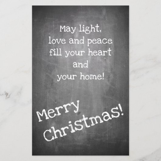 Weihnachtsmotiv im Chalkboard-Stil - XMAS (Vorderseite)