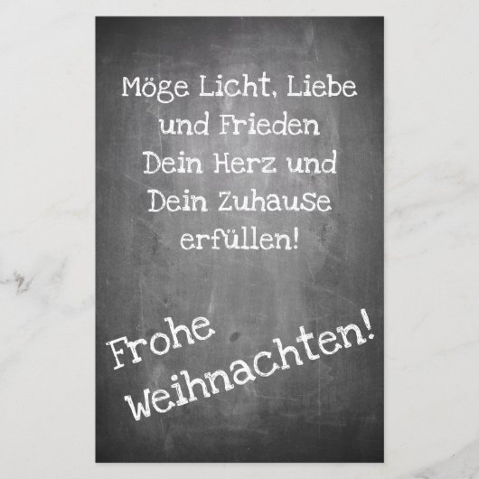 Weihnachtsmotiv im Chalkboard-Stil - XMAS (Vorderseite)