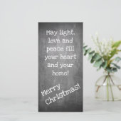 Weihnachtsmotiv im Chalkboard-Stil - XMAS (Stehend Vorderseite)