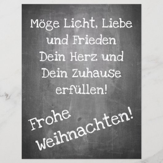 Weihnachtsmotiv im Chalkboard-Stil - XMAS (Vorderseite)