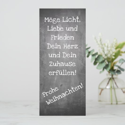 Weihnachtsmotiv im Chalkboard-Stil - XMAS (Stehend Vorderseite)