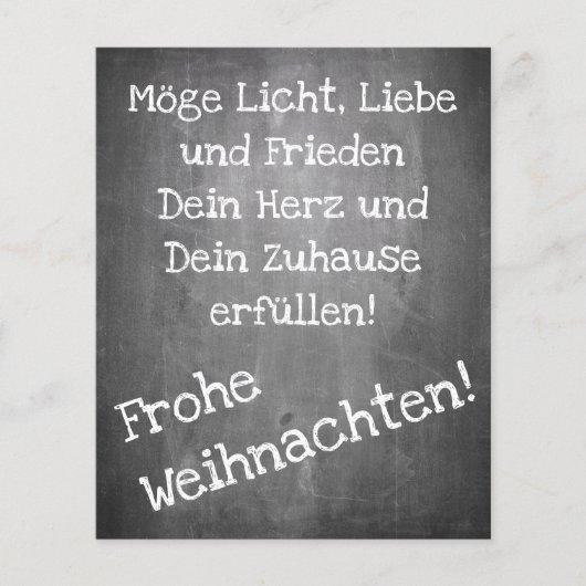 Weihnachtsmotiv im Chalkboard-Stil - XMAS (Vorderseite)