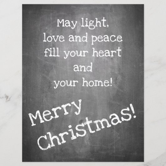 Weihnachtsmotiv im Chalkboard-Stil - XMAS (Vorderseite)