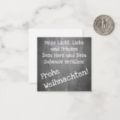 Weihnachtsmotiv im Chalkboard-Stil - XMAS Hinweis Mitteilungskarte (Vorderseite/Rückseite Beispiel)