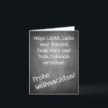 Weihnachtsmotiv im Chalkboard-Stil - XMAS-Karte Karte<br><div class="desc">Weihnachtsmotiv im Chalkboard-Stil mit den Worten Frohe Weihnacht in Deutsch,  Spanisch,  Französisch,  Englisch</div>