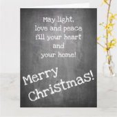 Weihnachtsmotiv im Chalkboard-Stil - XMAS-Karte Karte (Gelbe Blume)