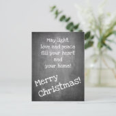 Weihnachtsmotiv im Chalkboard-Stil - XMAS Postcar Postkarte (Stehend Vorderseite)