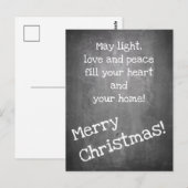 Weihnachtsmotiv im Chalkboard-Stil - XMAS Postcar Postkarte (Vorne/Hinten)