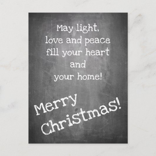 Weihnachtsmotiv im Chalkboard-Stil - XMAS Postcar Postkarte (Vorderseite)
