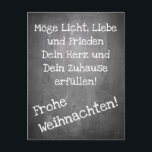 Weihnachtsmotiv im Chalkboard-Stil - XMAS Postcar Postkarte<br><div class="desc">Weihnachtsmotiv im Chalkboard-Stil mit den Worten Frohe Weihnacht in Deutsch,  Spanisch,  Französisch,  Englisch</div>