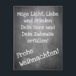 Weihnachtsmotiv im Chalkboard-Stil - XMAS Postcar Postkarte<br><div class="desc">Weihnachtsmotiv im Chalkboard-Stil mit den Worten Frohe Weihnacht in Deutsch,  Spanisch,  Französisch,  Englisch</div>