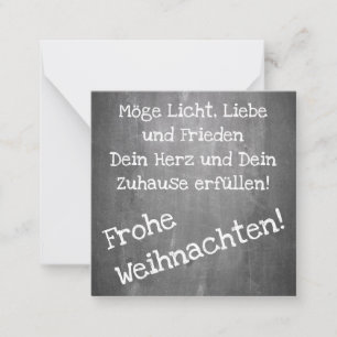 Weihnachtsmotiv im Kreidetafel-Stil - XMAS Notiz C Mitteilungskarte