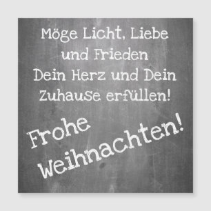 Weihnachtsmotiv im Tafelstil - XMAS Notiz Ca Magnetkarte