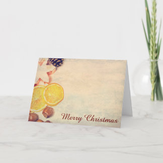 Weihnachtsmotiv mit Früchten... Karte