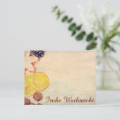 Weihnachtsmotiv mit Früchten... Postkarte (Stehend Vorderseite)
