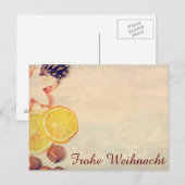 Weihnachtsmotiv mit Früchten... Postkarte (Vorne/Hinten)