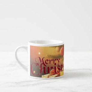 Weihnachtsmotiv mit Geschenken unter dem Weihnacht Espressotasse