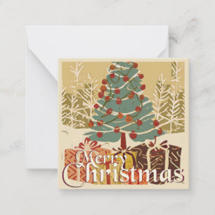 Weihnachtsmotiv mit Geschenken unter dem Weihnacht Mitteilungskarte