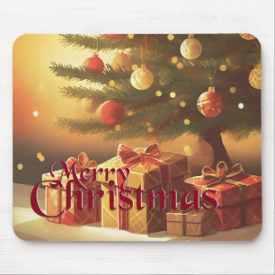 Weihnachtsmotiv mit Geschenken unter dem Weihnacht Mousepad