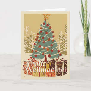 Weihnachtsmotiv, mit Geschenken unterm Weihnachtsb Karte