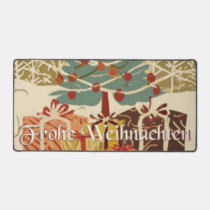 Weihnachtsmotiv mit Geschenken unterm Weihnachtsba Schreibtischunterlage