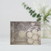 Weihnachtsmotiv mit Keksen und Kaffee Feiertagspostkarte (Stehend Vorderseite)