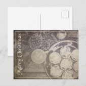 Weihnachtsmotiv mit Keksen und Kaffee Feiertagspostkarte (Vorne/Hinten)