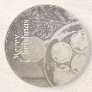 Weihnachtsmotiv mit Keksen und Kaffee Getränkeuntersetzer