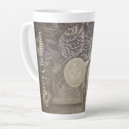 Weihnachtsmotiv mit Keksen und Kaffee Milchtasse (Linke Ecke)