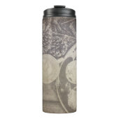 Weihnachtsmotiv mit Keksen und Kaffee Thermosbecher (Vorderseite)