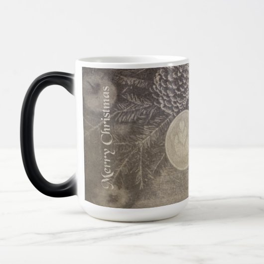 Weihnachtsmotiv mit Keksen und Kaffee Verwandlungstasse (Links)