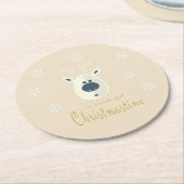 Weihnachtsmotiv No. 4  Runder Pappuntersetzer (Angewinkelt)