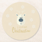 Weihnachtsmotiv No. 4  Runder Pappuntersetzer (Vorderseite)