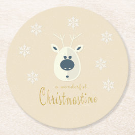 Weihnachtsmotiv No. 4  Runder Pappuntersetzer