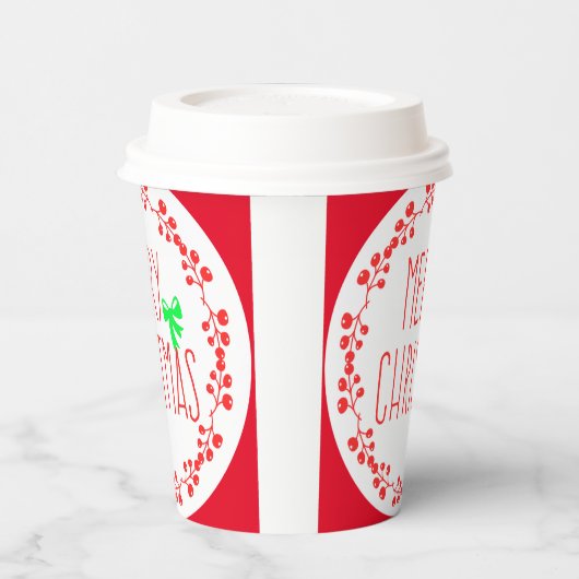 Weihnachtsmotiv Papiertasse (mit optionalem Deckel Pappbecher (Links)