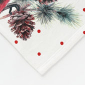 Weihnachtsmotiv & Wasserfarbenmuster Fleecedecke (Ecke)