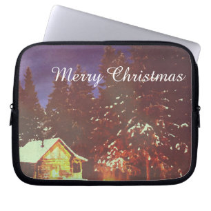 Weihnachtsmotiv Winterwunderland Laptopschutzhülle