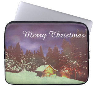 Weihnachtsmotiv Winterwunderland Laptopschutzhülle
