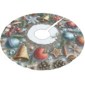 Weihnachtsmotive für Watercolor Polyester Weihnachtsbaumdecke (Schrägansicht)