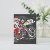 Weihnachtsmotorrad Feiertagskarte (Stehend Vorderseite)
