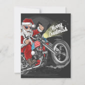Weihnachtsmotorrad Feiertagskarte (Vorderseite)
