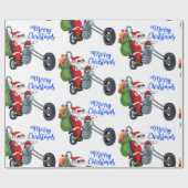 Weihnachtsmotorrad Geschenkpapier (Flach)
